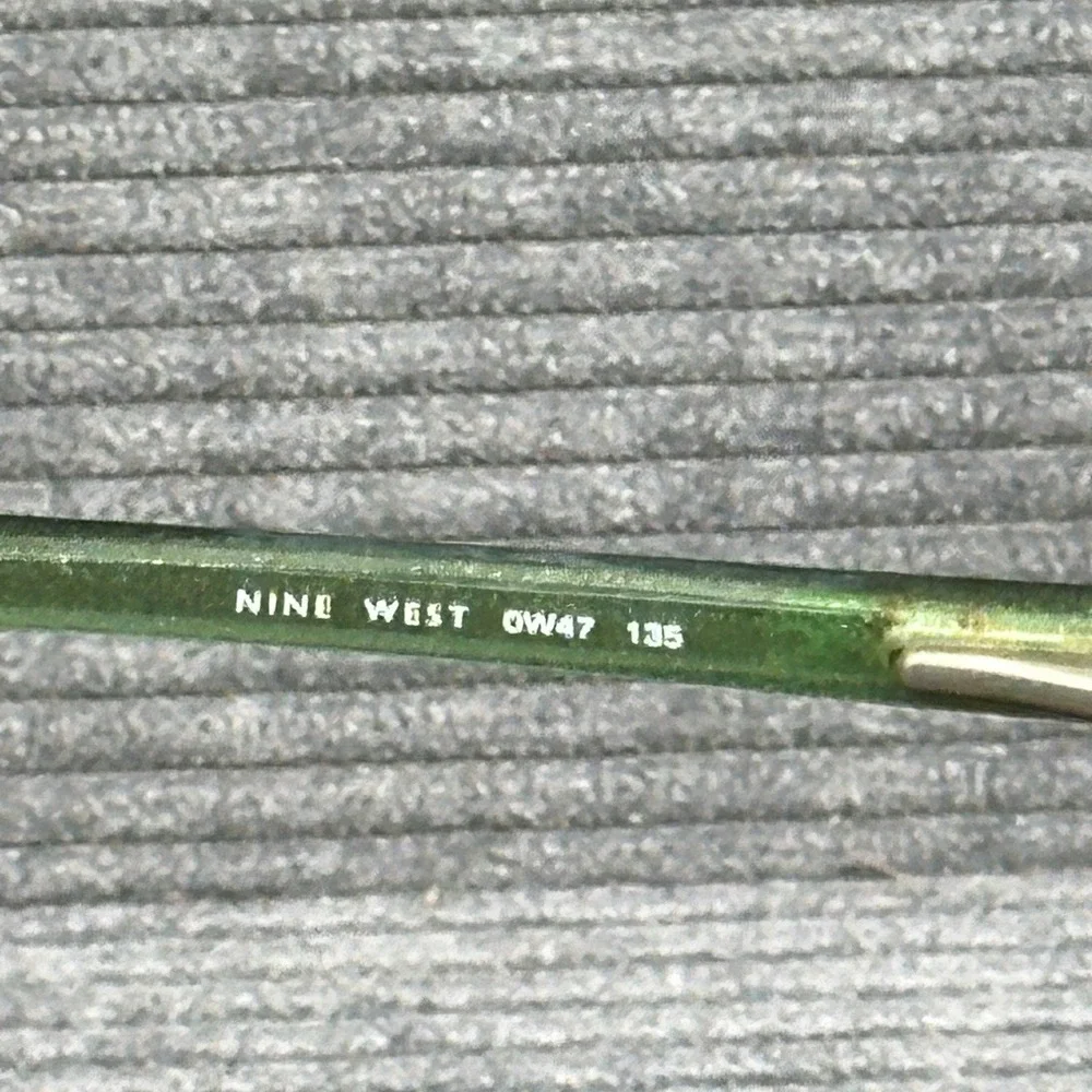 Nine West 324 OW47 Green Rectangular Eyeglasses Frames 135mm Y2k